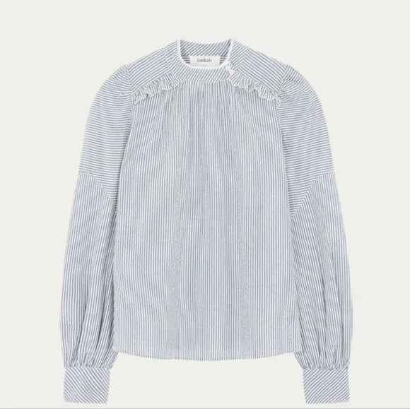 Ba&sh Season Stripe Blouse size 1 small - Picture 3 of 9